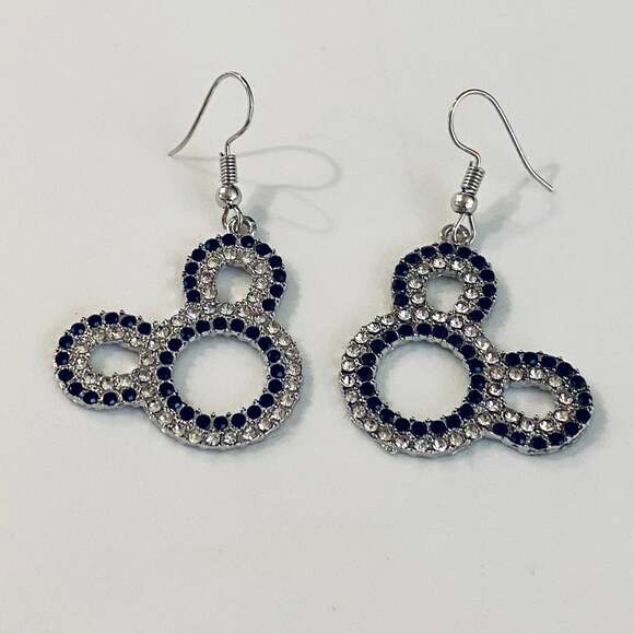 Mickey Mouse Crystal Drop Earrings - Picture 1 of 1